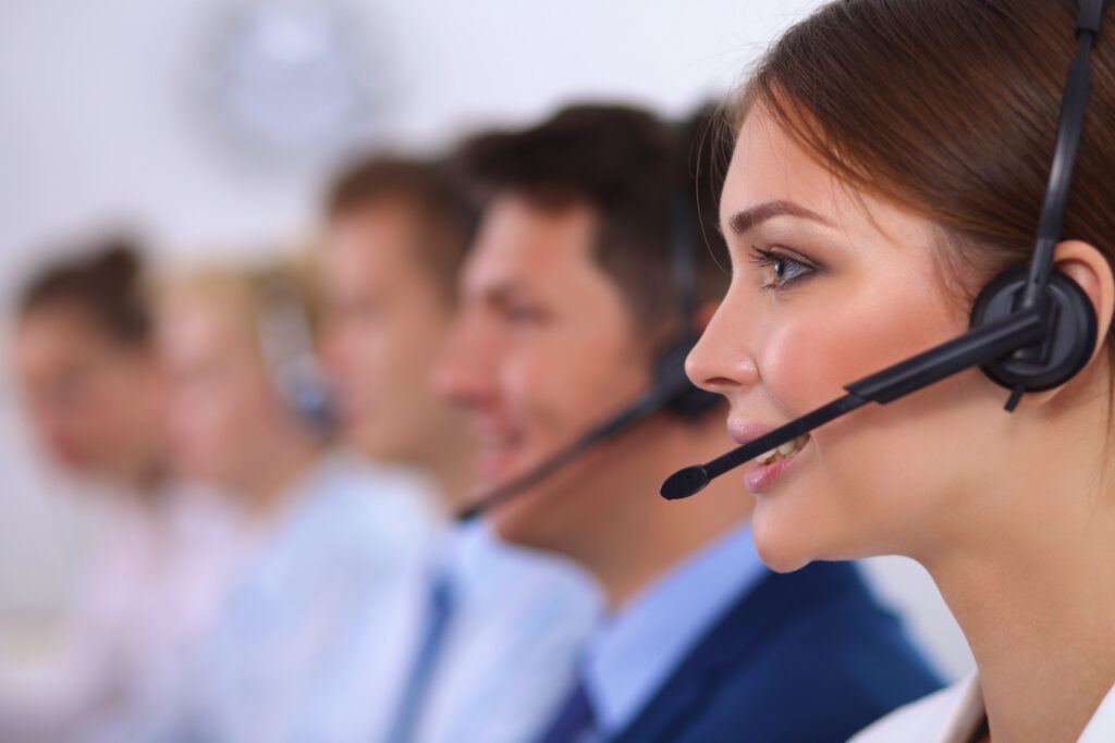 Customer service center using business VoIP phones